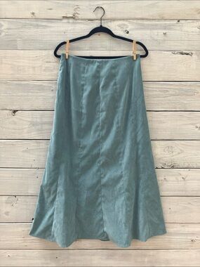 Cato Fit & Flare Skirt Teal Cowgirl Western Classic 6